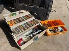PAIR OF TACKLE TRAYS AND CONTENTS