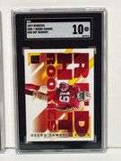 2019 Donruss Deebo Samuel Red Hot Rookies RC (SGC 10) and 2023 Panini Score Sam Darnold Red (SGC 9)