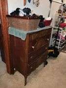 DRESSER WITH CONTENTS AND CLOTHES RACK
