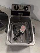 Cuisinart mini deep fryer and spinning metal tray - both like new