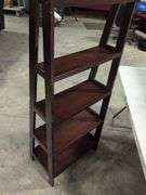 Wooden shelving rack - 26" wide, 17" deep, and 72" tall