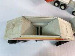 1970s Tonka Semi-Hauler with Bulldozer, Dump Trailer & Trucks Set