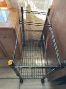 TRASH CAN STAND AND METAL ROLLING CART