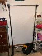 DRESSER WITH CONTENTS AND CLOTHES RACK