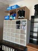 SHOE ORGANIZERS, SHOES , AND DEPENDS NEW PACKS