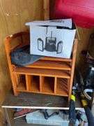 CONTENTS OF CORNER INCLUDING SHELF, LIGHTING ETC.