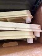 PAIR OF PLASTIC SHELVES