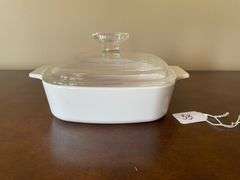 Corning Ware White Casserole Dish with Lid