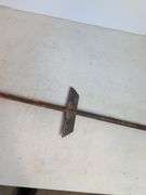 Large cast iron decorative piece and t-handled tool