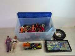 Star Wars action figures, Hot Wheels, and other figures and toys
