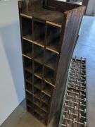 Vintage post office boxes and antique conveyor rollers
