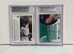 1992-93 UD McDonalds Shaquille O’Neal (BGS 9) and 1998-99 Fleer Brilliants Dirk Nowitzki RC (BGS 8.5