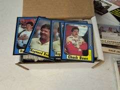 Assortment of racing cards and framed picture