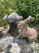 STONE GARDEN GNOMES, MUSHROOMS AND MORE
