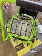 WORK LIGHT CORD REEL COMBO AND NEW TARP