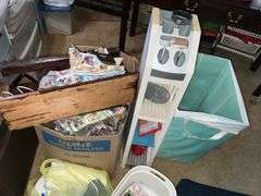 CHEST AND VARIETY OF SEWING SUPPLIES