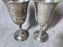 Wallace Sterling Wine Goblets, 9 oz total weight