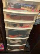 ANTIQUE ARMOIRE AND CONTENTS