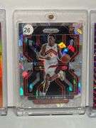 2021 Panini Prizm Scottie Barnes RC, 2023 Panini Prizm Orange Refractor De’Andre Hunter, and 2023 Pa