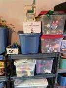 CHRISTMAS DECORATIONS AND LIGHTING (SHELVING NOT INCLUDED)