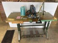 Chandler Tack-Master bar tacker industrial sewing machines with foot pedals