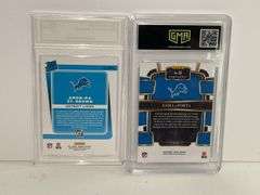 2021 Donruss Rated Rooke Amon-Ra St. Brown (SGC 10) and 2023 Select Sam LaPorta Concourse Rookie (GM