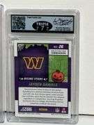 2024 Panini Score-A-Treat Jayden Daniels Green Bats RC (Mint 9) and 2024 Topps Now Jayden Daniels RC