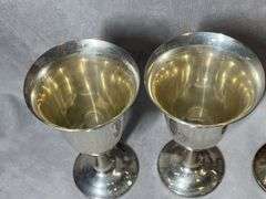 Wallace Sterling Wine Goblets, 1 lb. 2 oz total weight