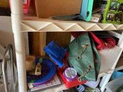 PLASTIC SHELF AND ALL CONTENTS PICTURED