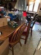 TABLE, CHAIRS, AND ALL CONTENTS ON TABLE