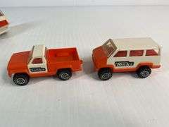 1970s Tonka Semi-Hauler with Bulldozer, Dump Trailer & Trucks Set