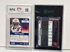 2024 Score Malik Nabers RC (APG Gem Mint 10) and 2023 Topps Composite CJ Stroud RC (SGC 9.5)