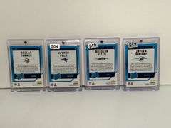 (4) 2024 Donruss Optic Rated Rookie Red Wave Short Print Parallel RC’s of Dallas Turner, Jaylen Wrig