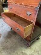 VINTAGE SECRETARY DESK WITH CHINA HUTCH