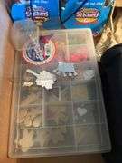 MINI FRIDGE AND CRAFT SUPPLIES