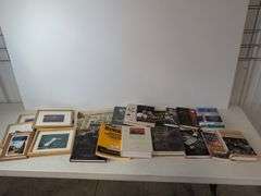 Miscellaneous books and frames photographs
