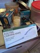 COUNTER ITEMS INCL. SODA-STREAM MACHINE AND BOTTLES, KITCHEN SUPPLIES, LAUNDRY DETERGENT AND MORE