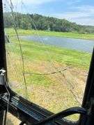 Caterpillar 416B Backhoe , 4x4 ( right side door window cracked ) Runs Good
