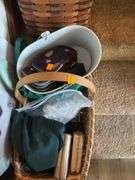 3 STAIRWAY BASKETS AND CONTENTS