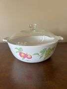 Narumi Neoceram Casserole Dish with Fruit Pattern and Lid