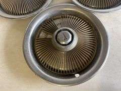 (3) Pontiac turbine style hubcaps