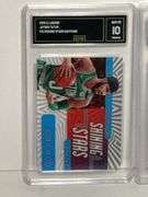 2019 Illusions Jayson Tatum Shining Stars Sapphire (GMA 10) and 2019 National Treasures Rudy Gobert 
