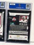 2021 Panini Chronicles D.P. Justin Fields Playbook RC (ISA Mint 9) and 2021 Panini Prizm Draft Picks