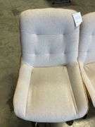 (3) matching rivet celine upholstered home office task chairs