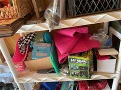 PLASTIC SHELF AND ALL CONTENTS PICTURED
