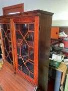 VINTAGE SECRETARY DESK WITH CHINA HUTCH