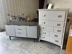 TV stand with matching chest of drawers