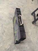Keter collapsible work bench and (2) Task Force plastic saw horses