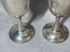 Wallace Sterling Wine Goblets, 1 lb. 2 oz total weight