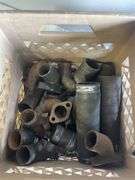 Vintage headlights and exhaust manifolds and pipes